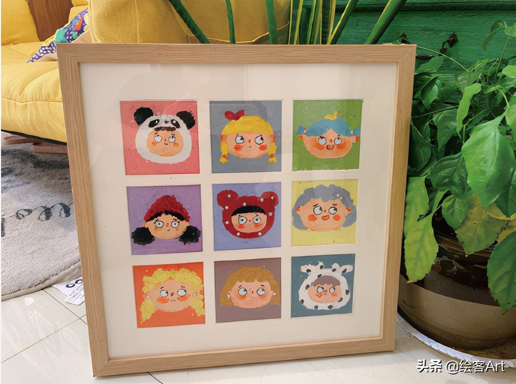 治愈了一切的不可爱图片,油画棒森系小清新插画