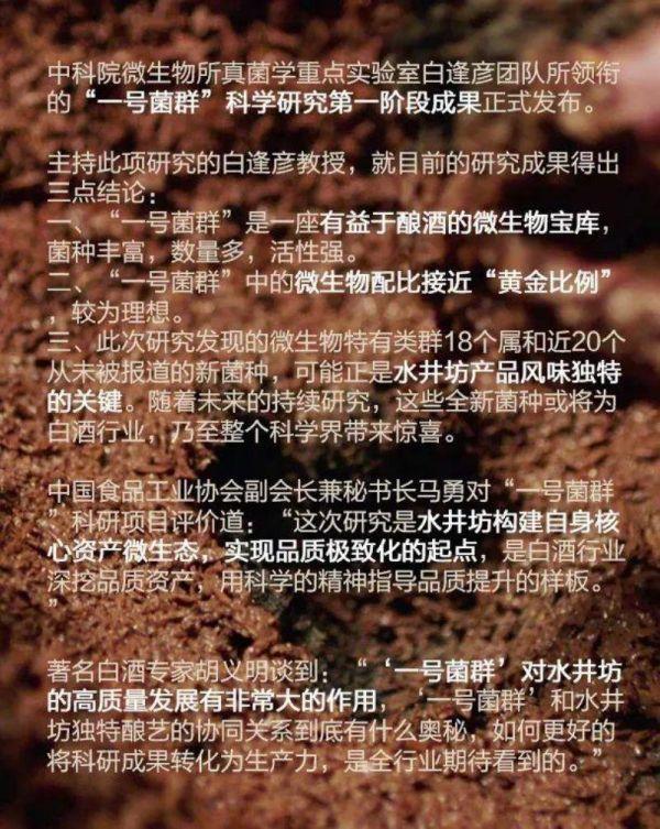 水井坊1号菌群,水井坊一号