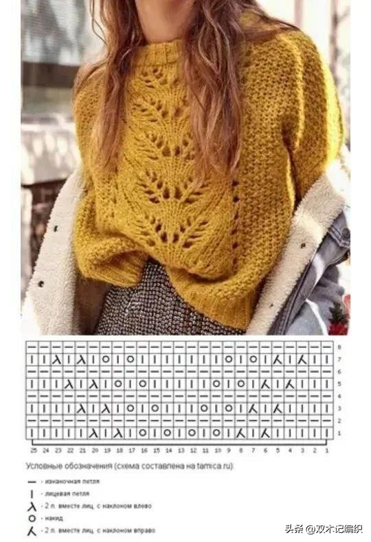 插肩袖套头毛衣花样图解,最简单套头的毛衣花样图案