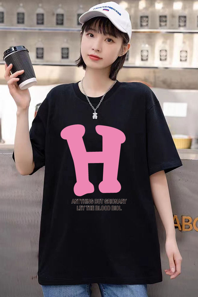 夏季2023新款纯棉t恤潮牌潮流,纯棉短袖t恤情侣2023新款圆领