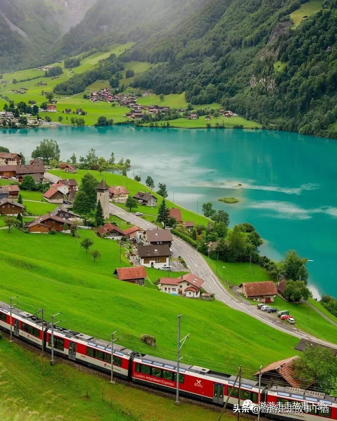 欧洲瑞士旅游线路,卢塞恩金色山口观光火车