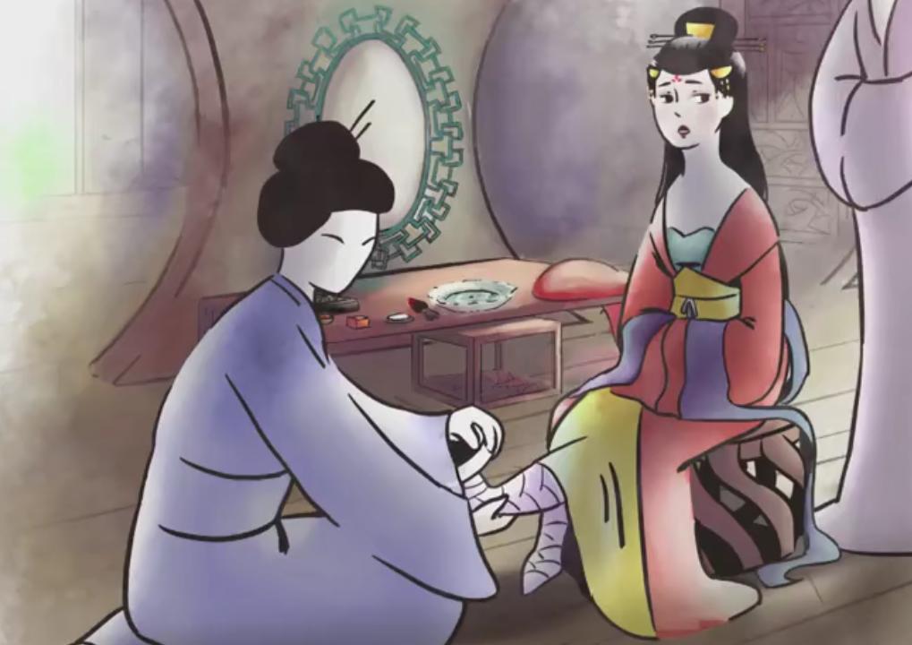 水墨风动漫女生图片,水墨风动漫女图文