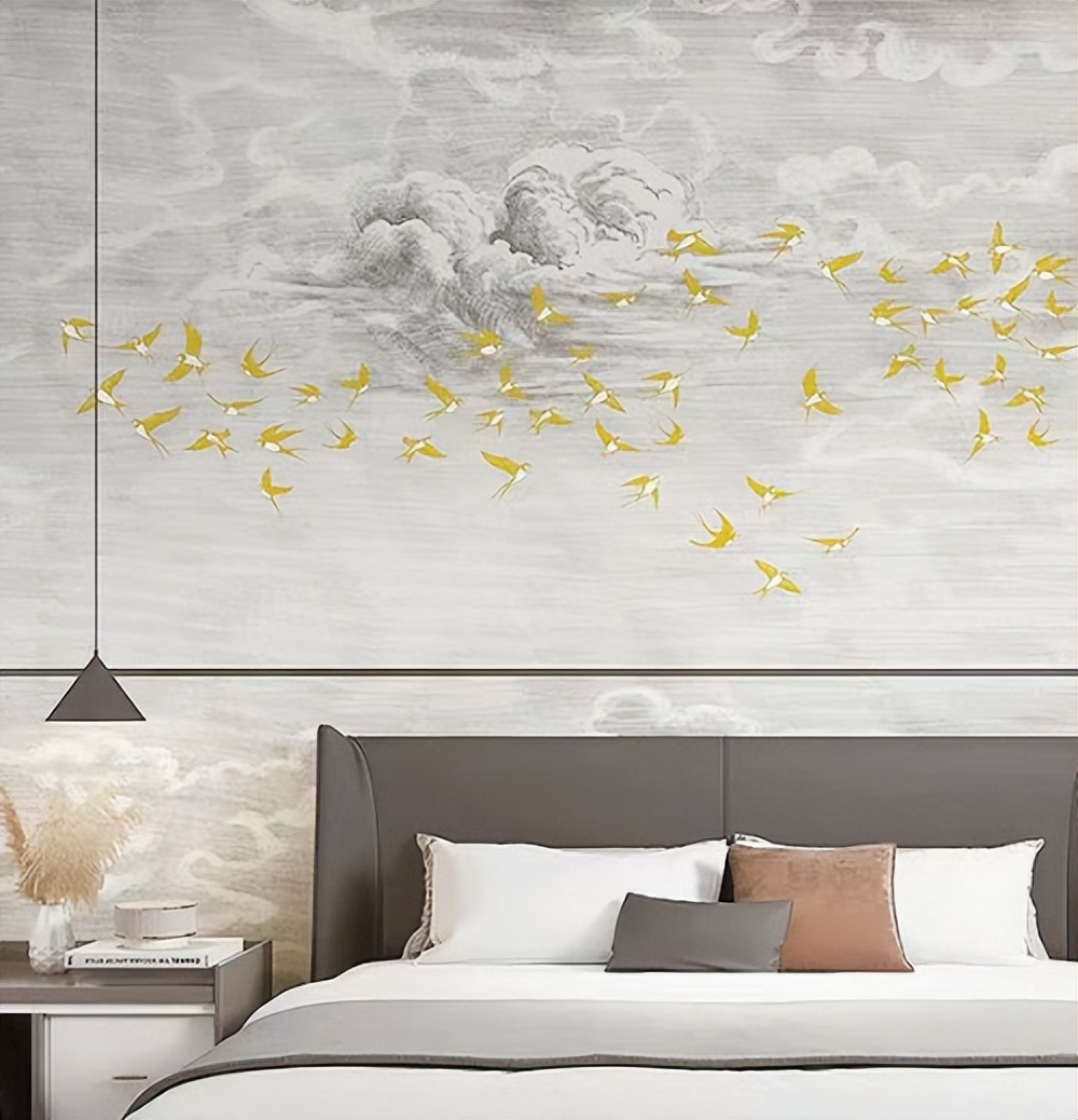 美式室内设计壁纸,家装复古壁纸效果图