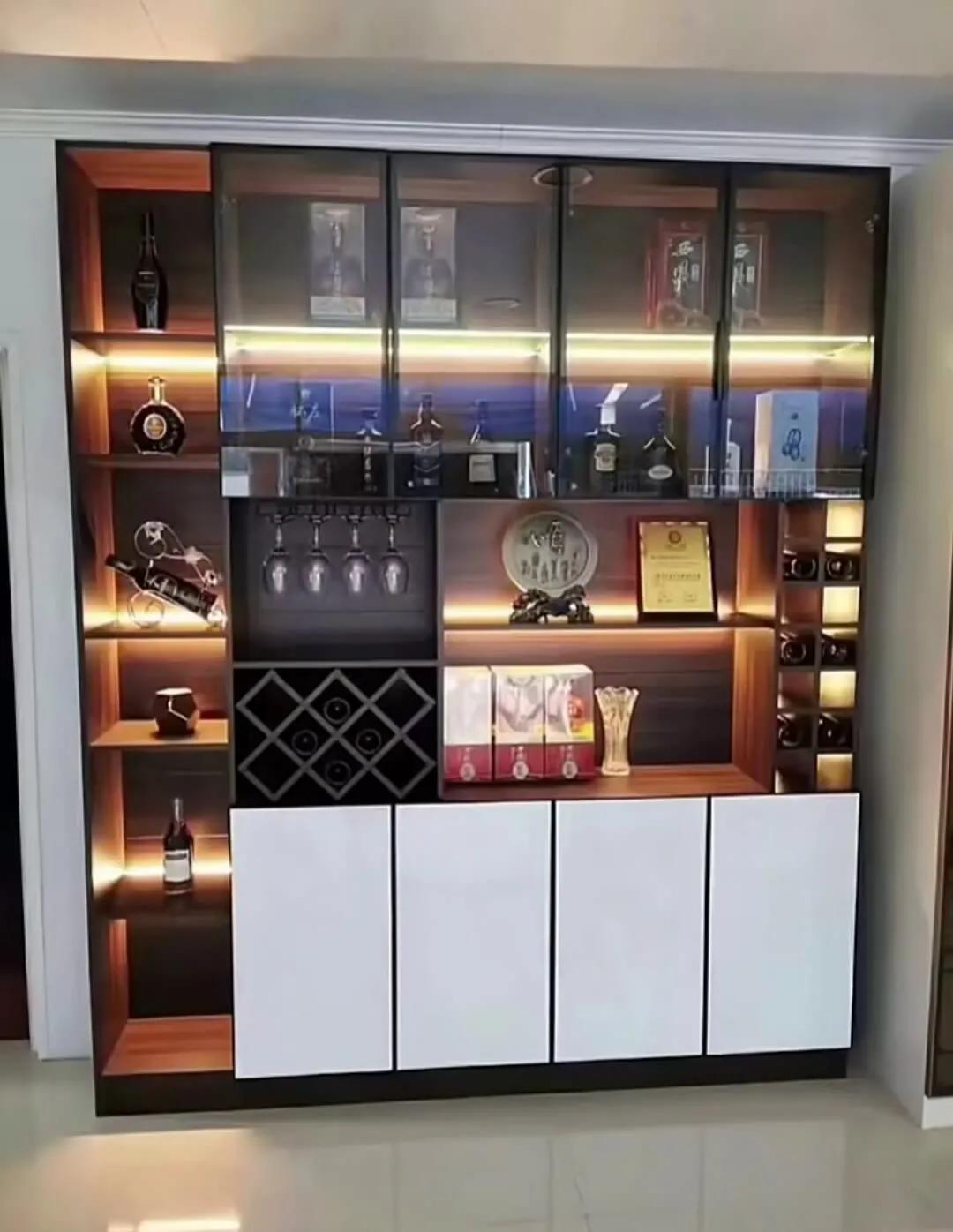 20公分酒柜样式效果图,新中式酒柜实拍图