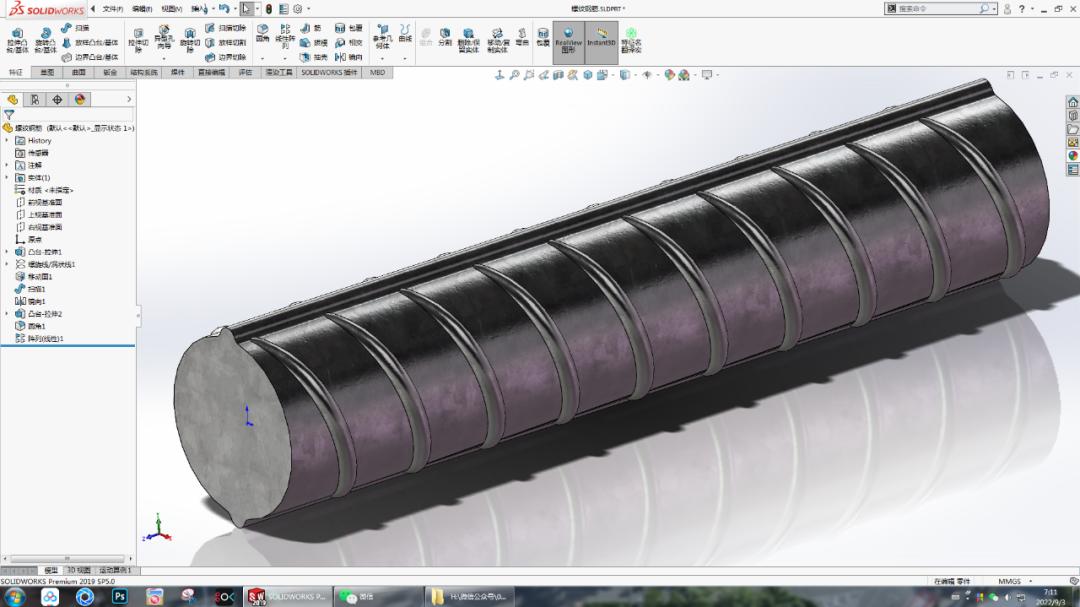 solidworks怎么画螺纹钢,solidworks怎么画弯曲钢筋