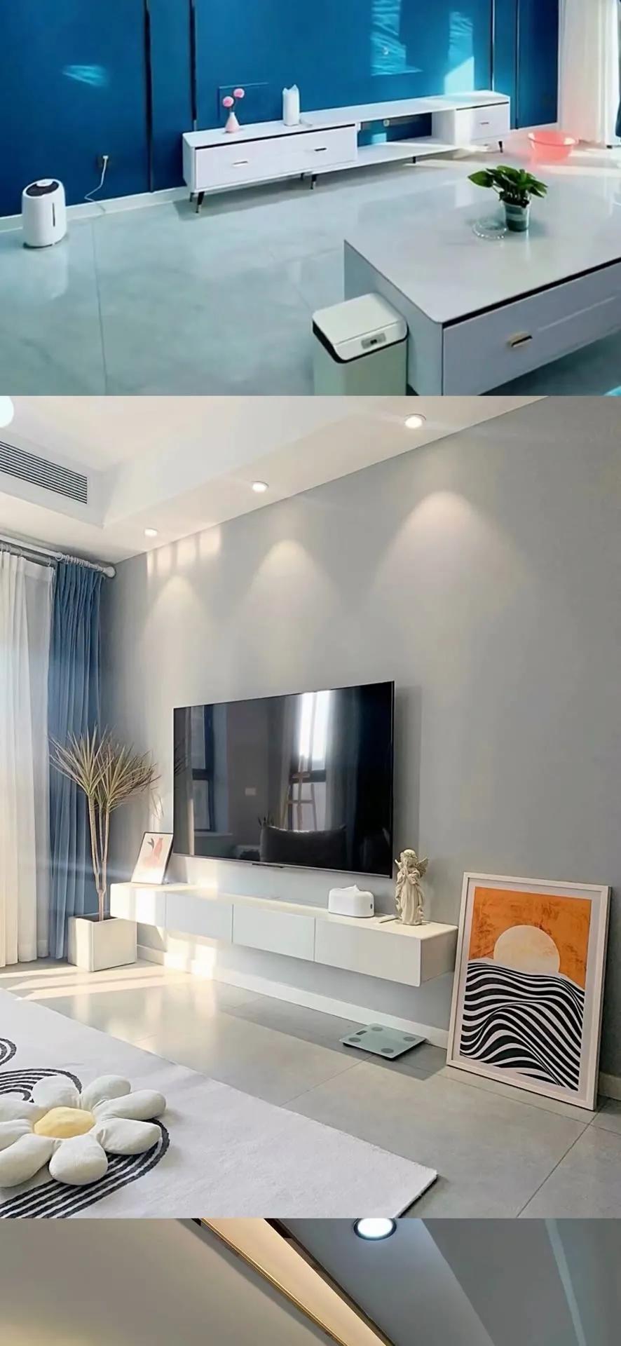 简简单单的电视墙小装饰,木饰面电视背景墙简简单单