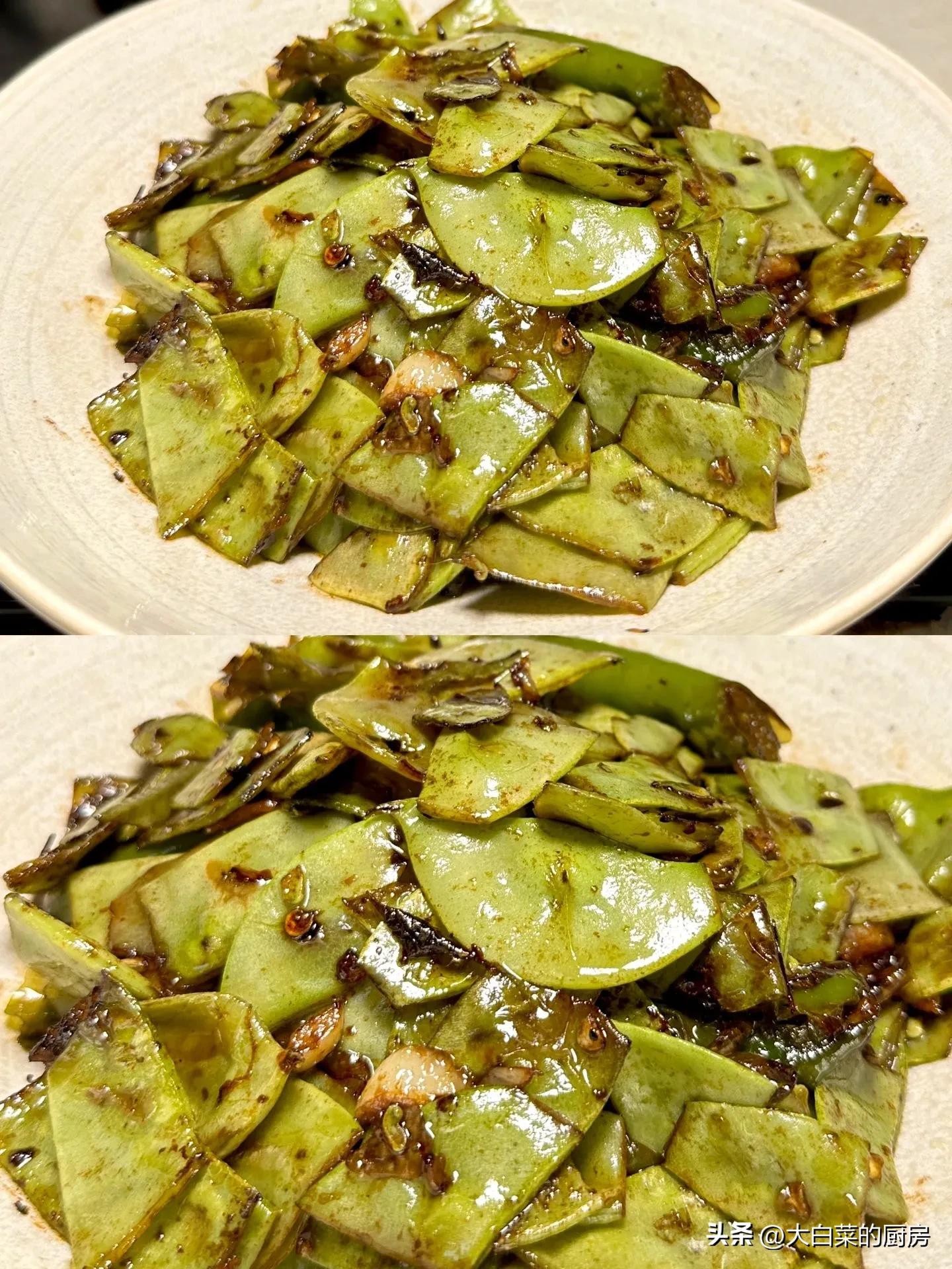 擂辣椒炒嫩扁豆,擂辣椒炒长扁豆做法