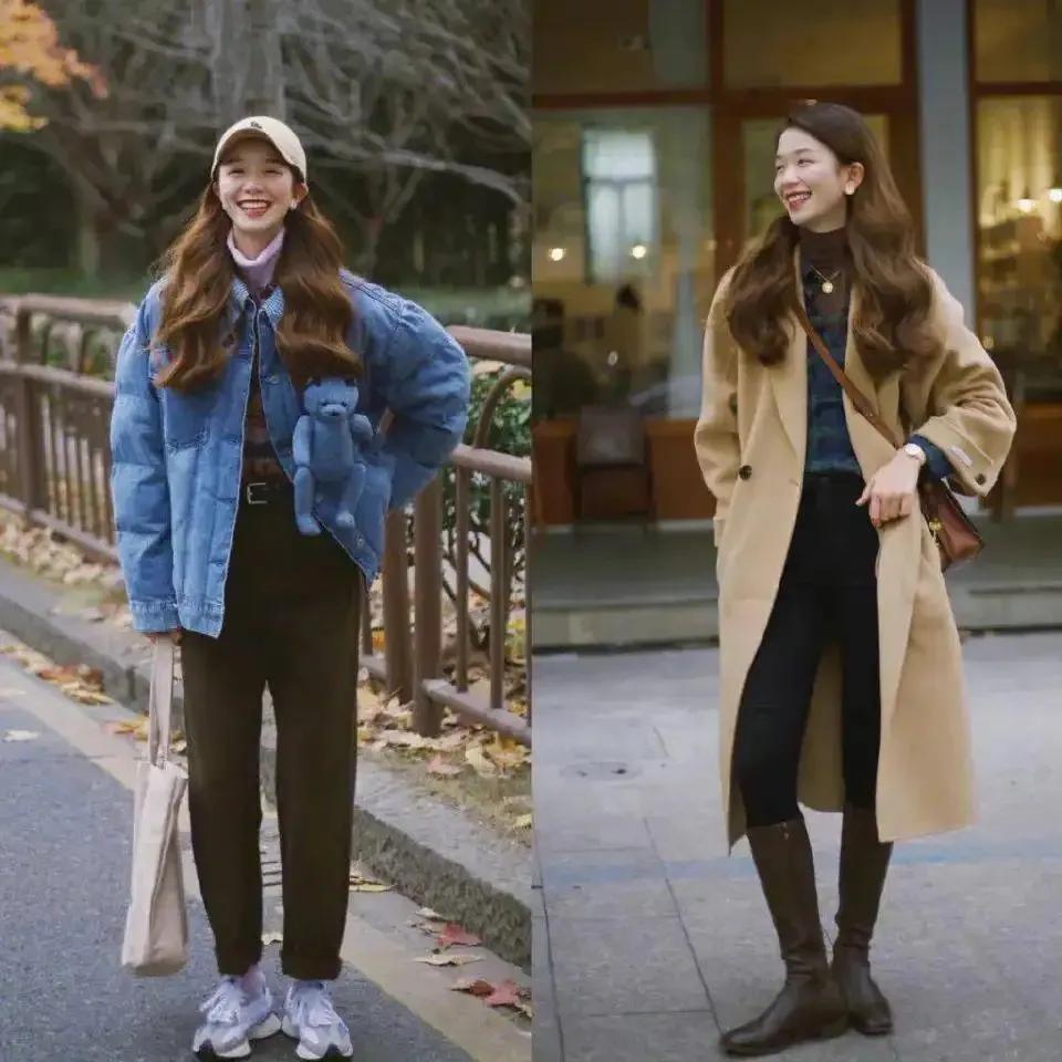 韩国小姐姐冬天穿搭精髓,韩国博主穿搭高级秋冬