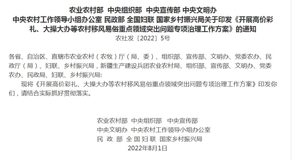 2023年农村红白事有文件规定吗,关于农村红白事公告