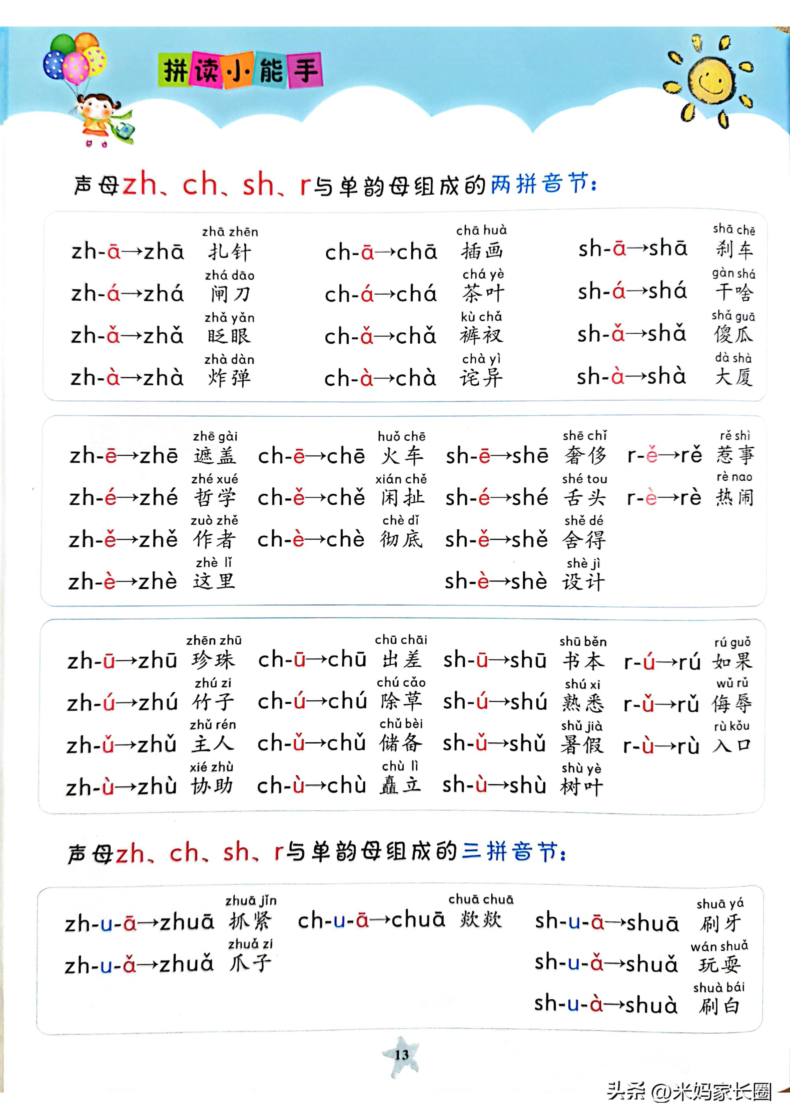 幼小衔接拼音拼读训练大全,幼小衔接复韵母拼音拼读