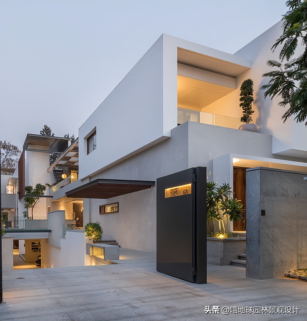 别墅庭院大门入口设计效果图,别墅庭院花园效果图大全集