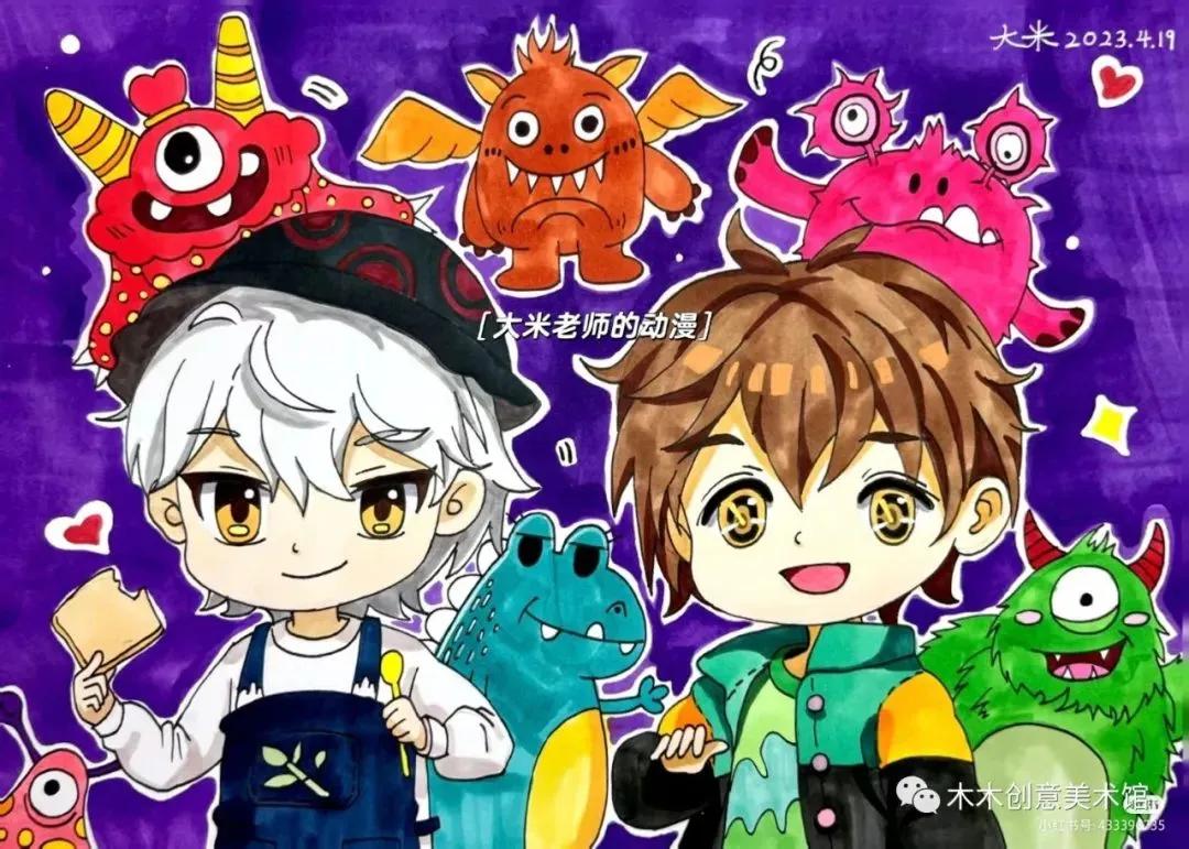 儿童创意绘画教程线条画,儿童创意美术绘画线条画