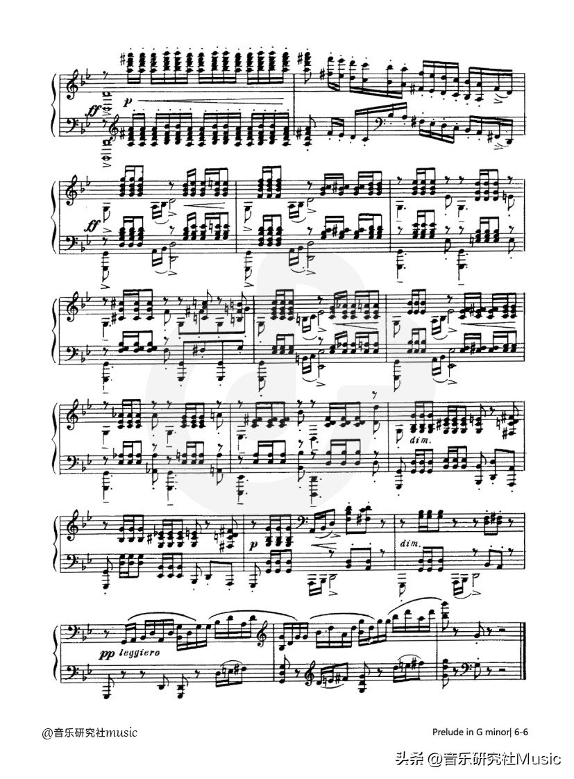 拉赫玛尼诺夫的g小调前奏曲钢琴,拉赫玛尼诺夫g小调前奏曲钢琴谱