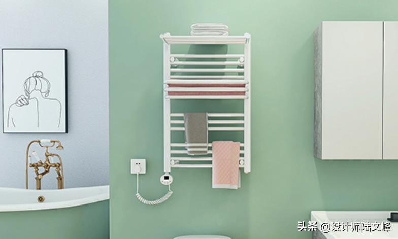 卫生间智能加热毛巾架,免打孔卫生间毛巾架电加热