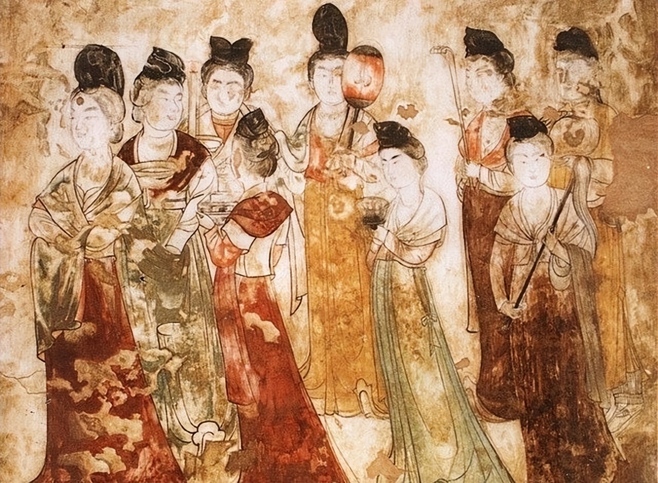 唐朝婚服凤冠霞帔还原图,唐朝时期婚服