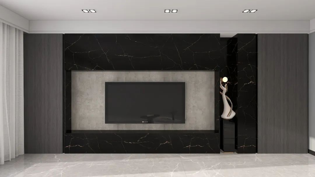 石纹高级感背景墙,轻奢爵士白石纹墙