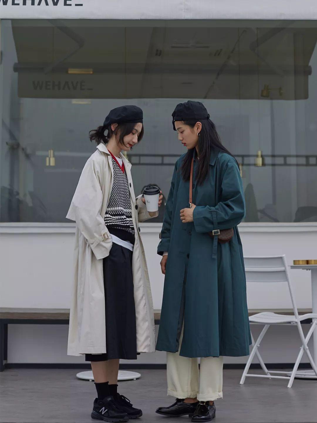 风衣阔腿裤真的很时髦,风衣面料的阔腿裤女款