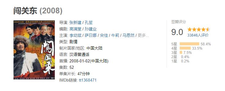 20年前的大宅门至今还在热播,大宅门9.0以上评分