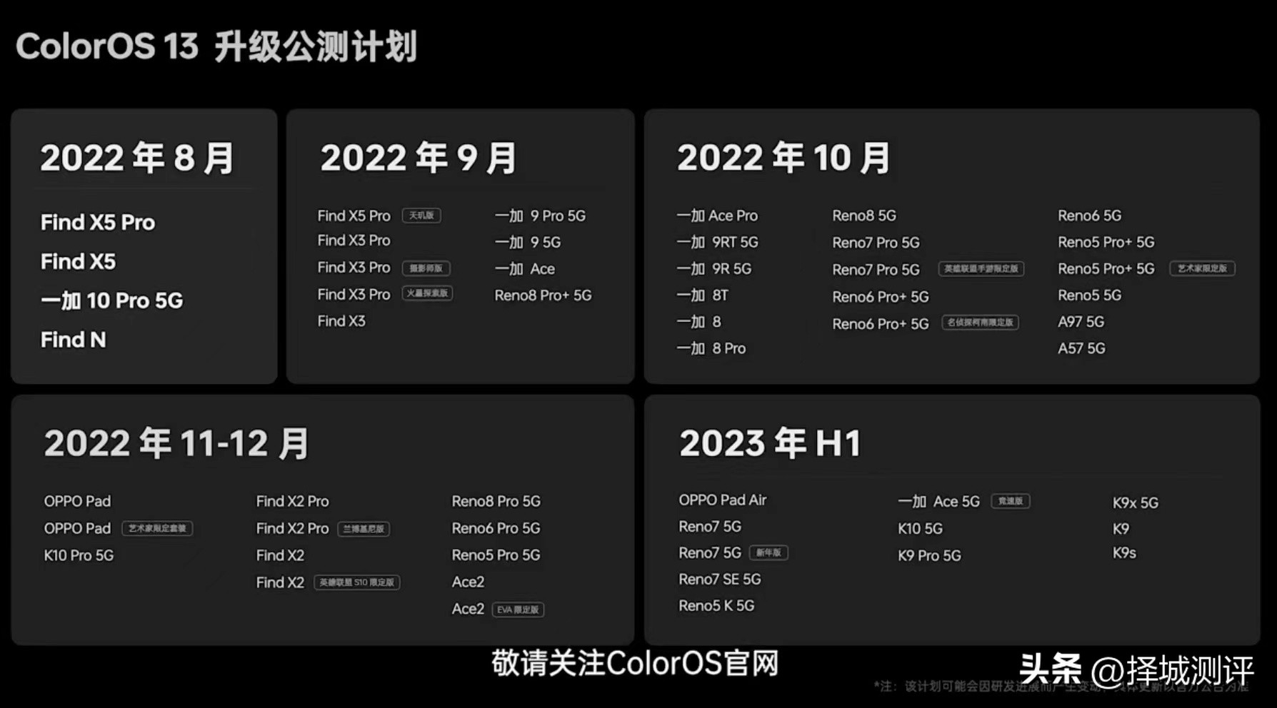 coloros13具体发布时间,coloros13和哪款机型一起发布的