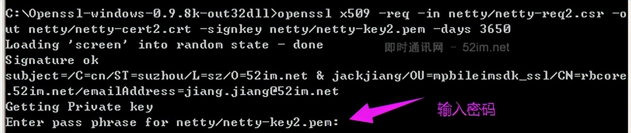 手把手教你为基于Netty的IM生成自签名SSL/TLS证书