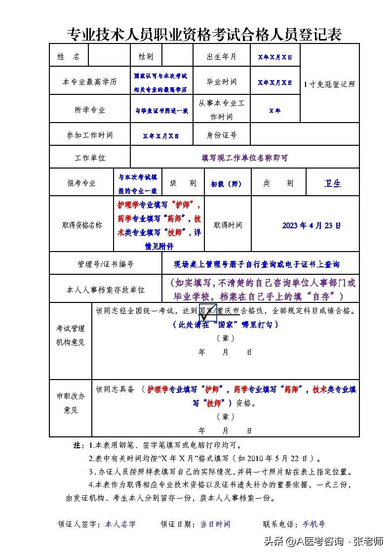 资格考试合格人员登记表有什么用,领证的时候需要拿体检报告吗