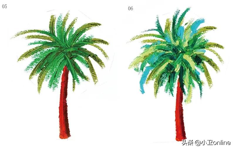 油画棒森系小清新插画教程,油画棒教程简单新手插画