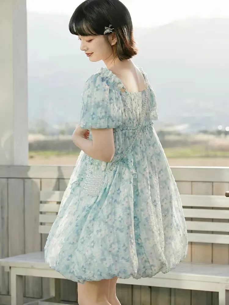 油画裙半身裙,吊带油画裙