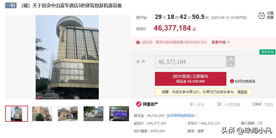 国际高端酒店破产拍卖,富华酒店拍卖得主
