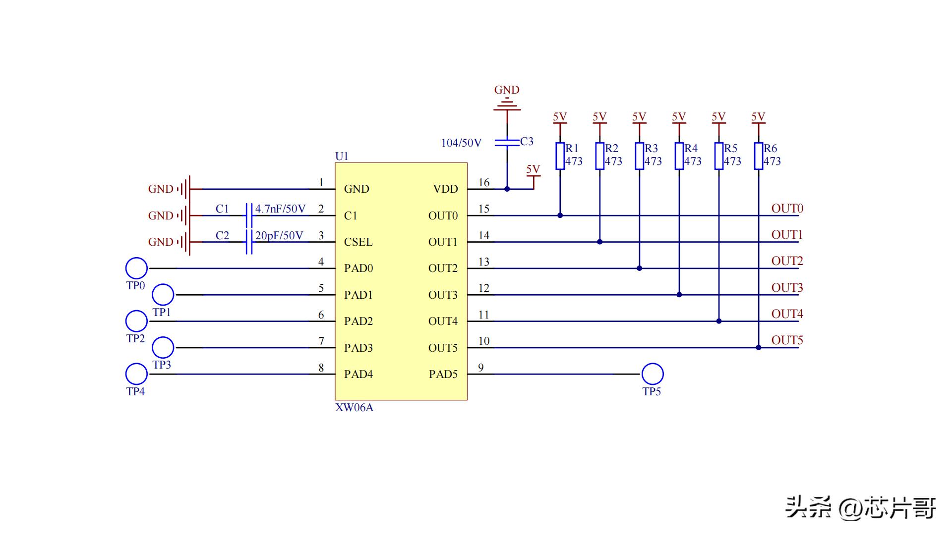tx-06ba芯片引脚功能,xw06a各管脚功能