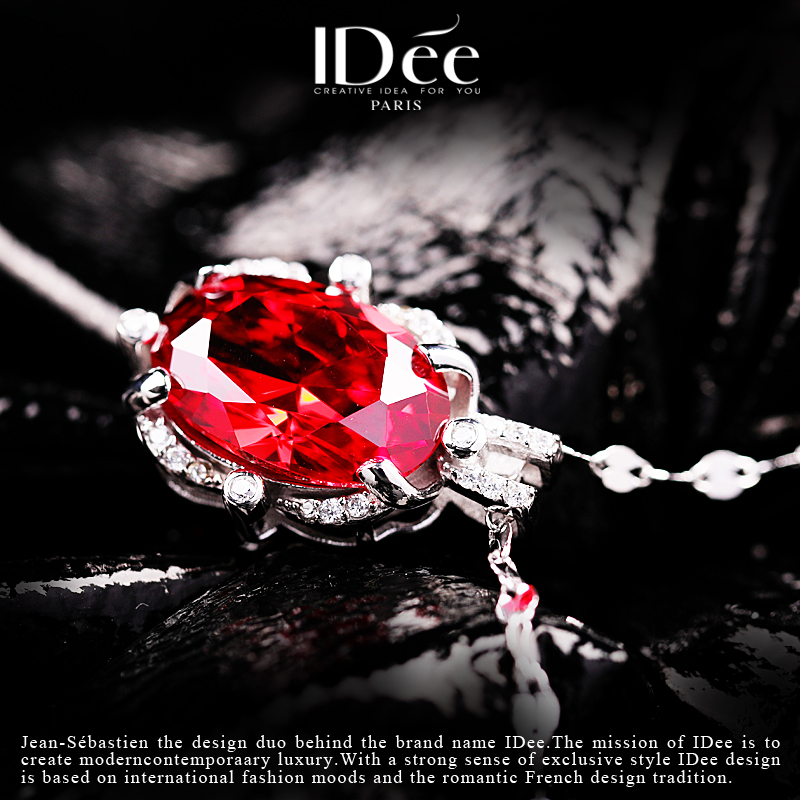 灵动百搭银项链,彩石项链轻奢小众高级感