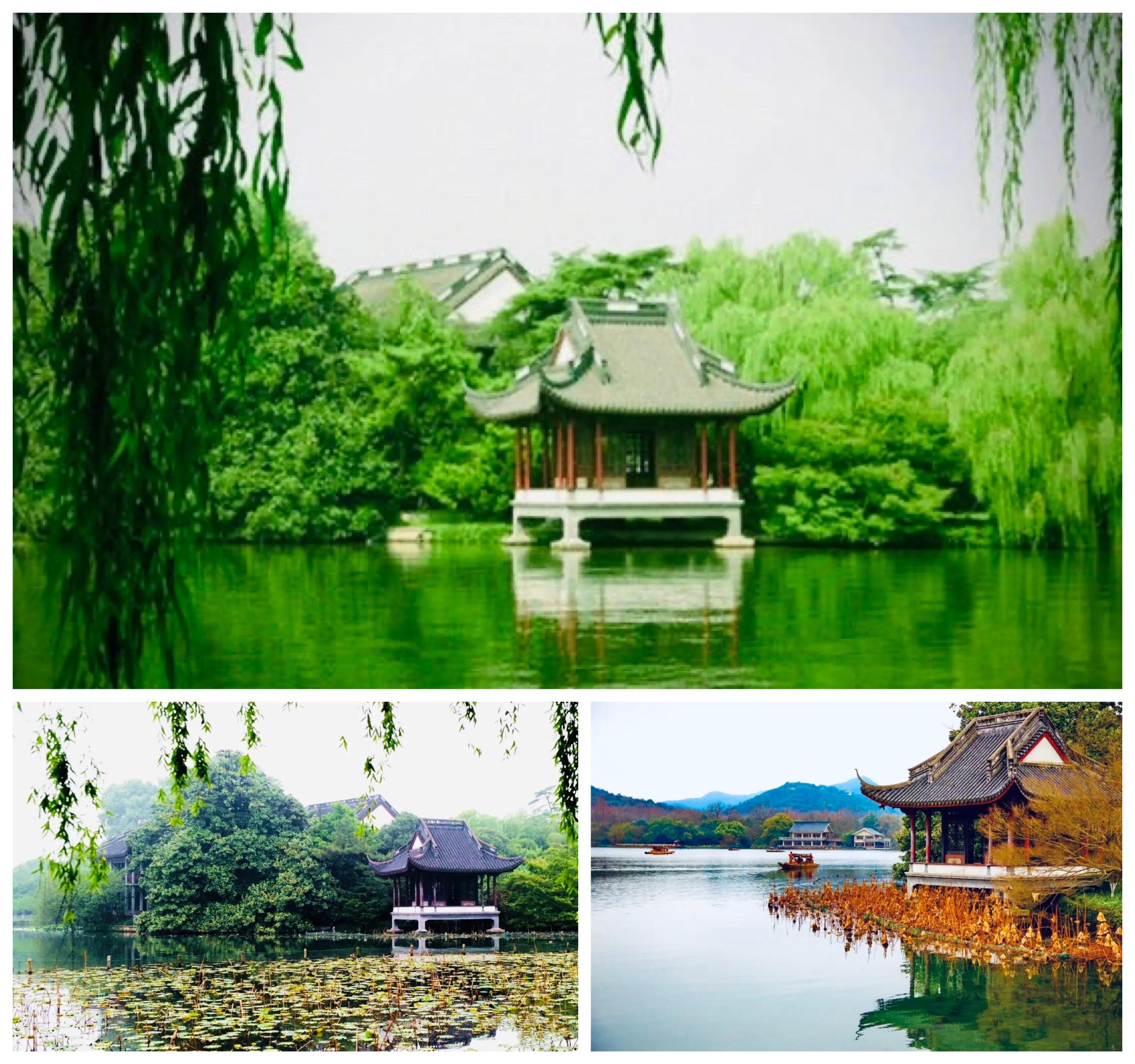 杭州西湖大雪纷飞,杭州西湖风景名胜区