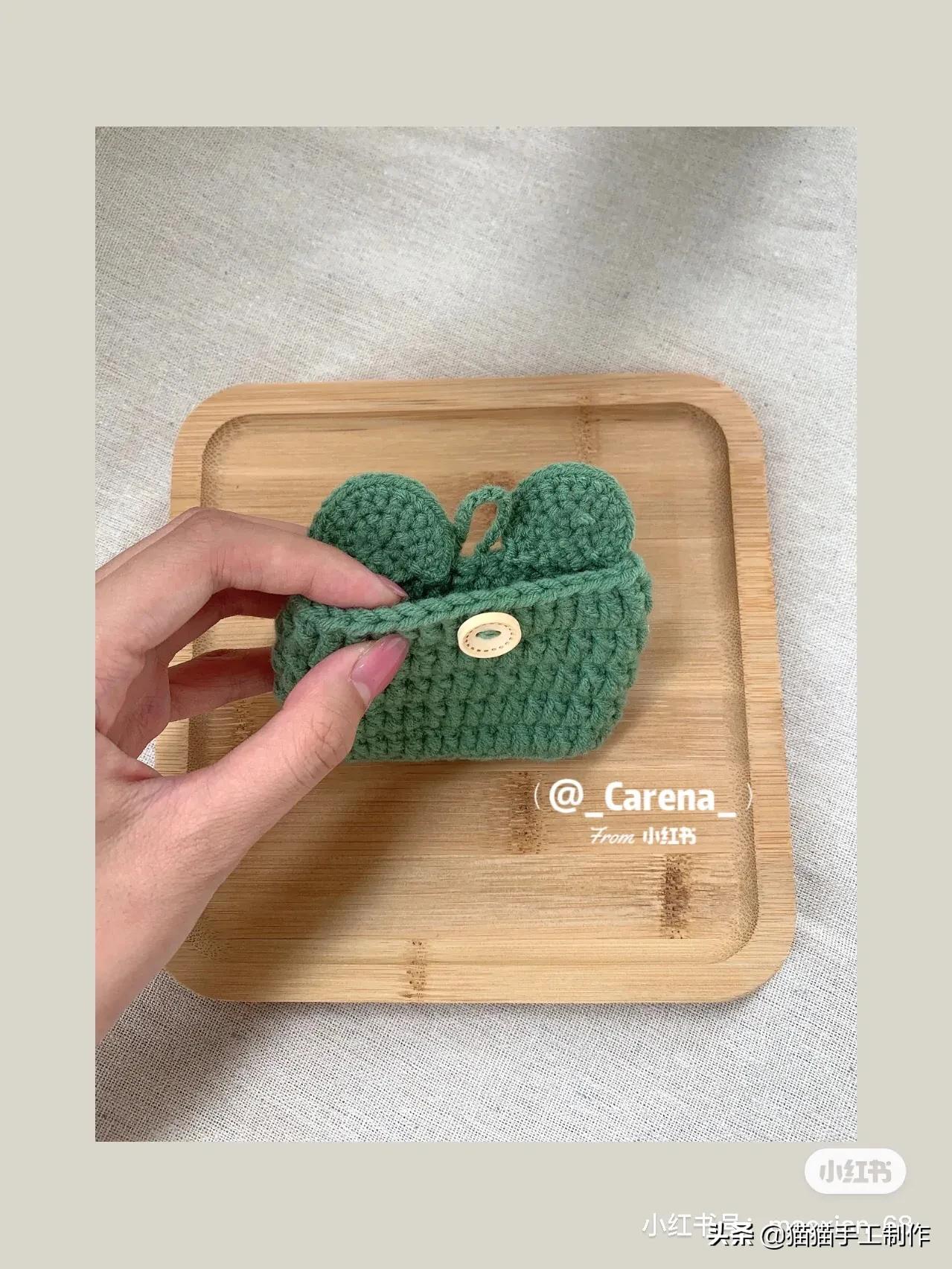 森系零钱包包钩织教程来喽，有图解呦