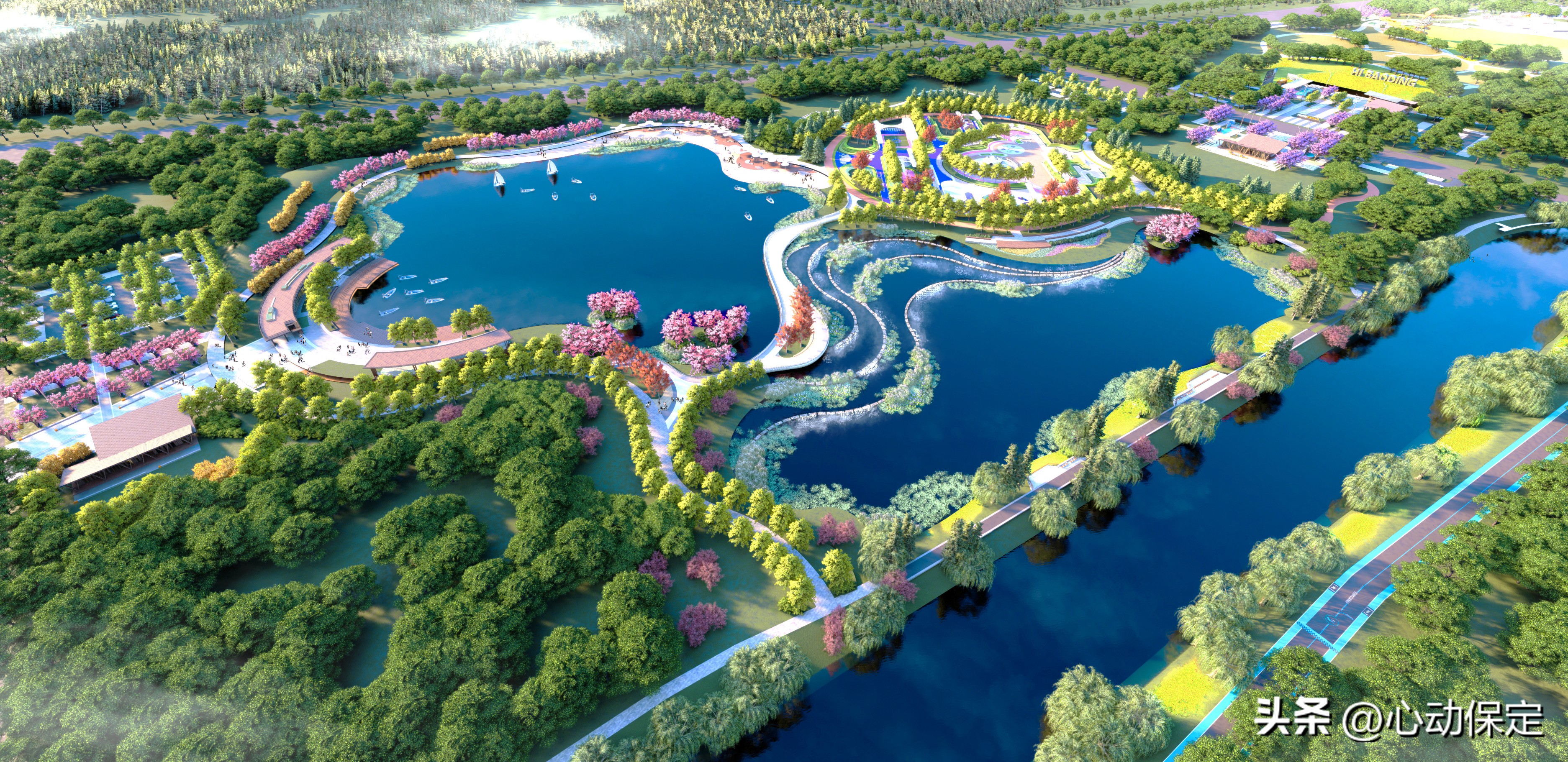 一湾碧水穿城过一幅美景入画来,一湾碧水潺潺