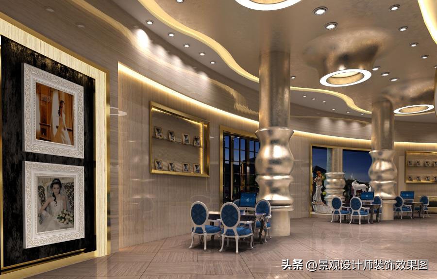 婚纱影楼设计效果图,影楼儿童照设计