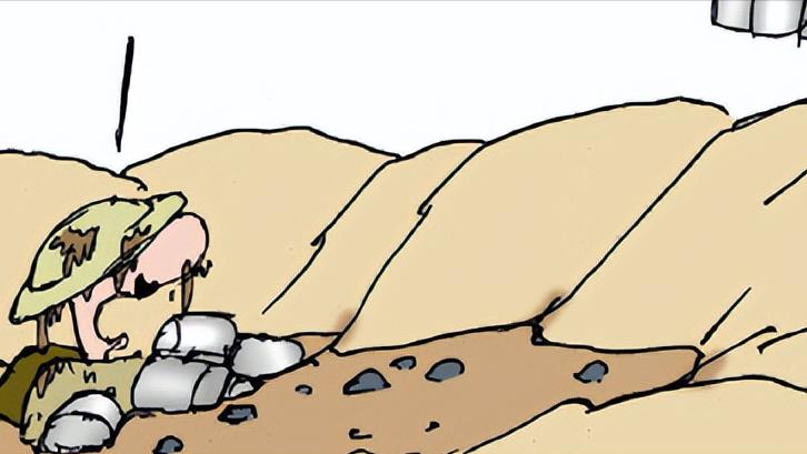 论统治卡通讽刺作为战壕文化叙事，如何描述士兵的抱怨和忍耐？