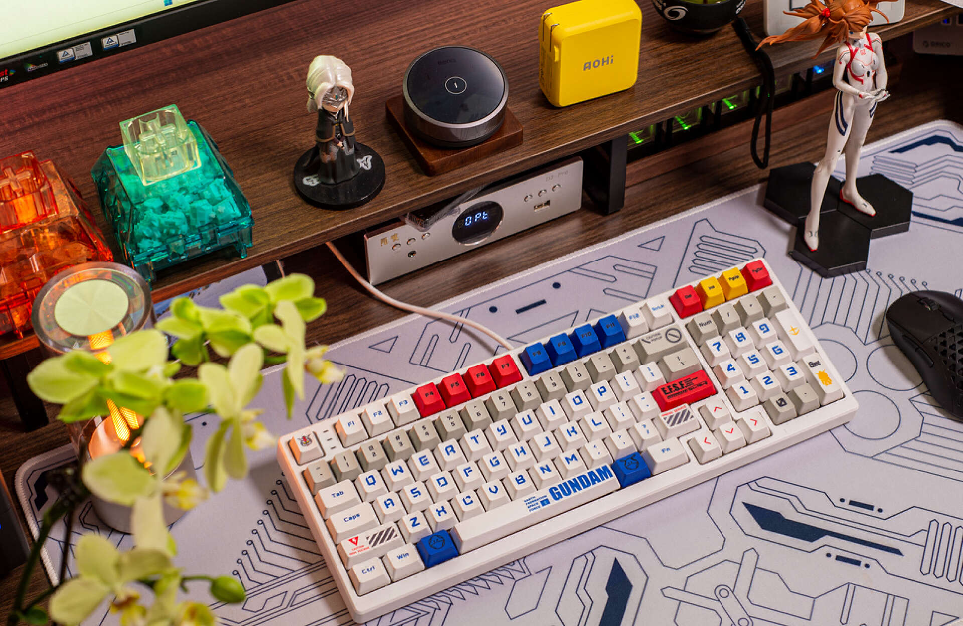 ikbc高达联名键盘值得买吗青轴,ikbc高达联名键盘87键开箱1.0版本