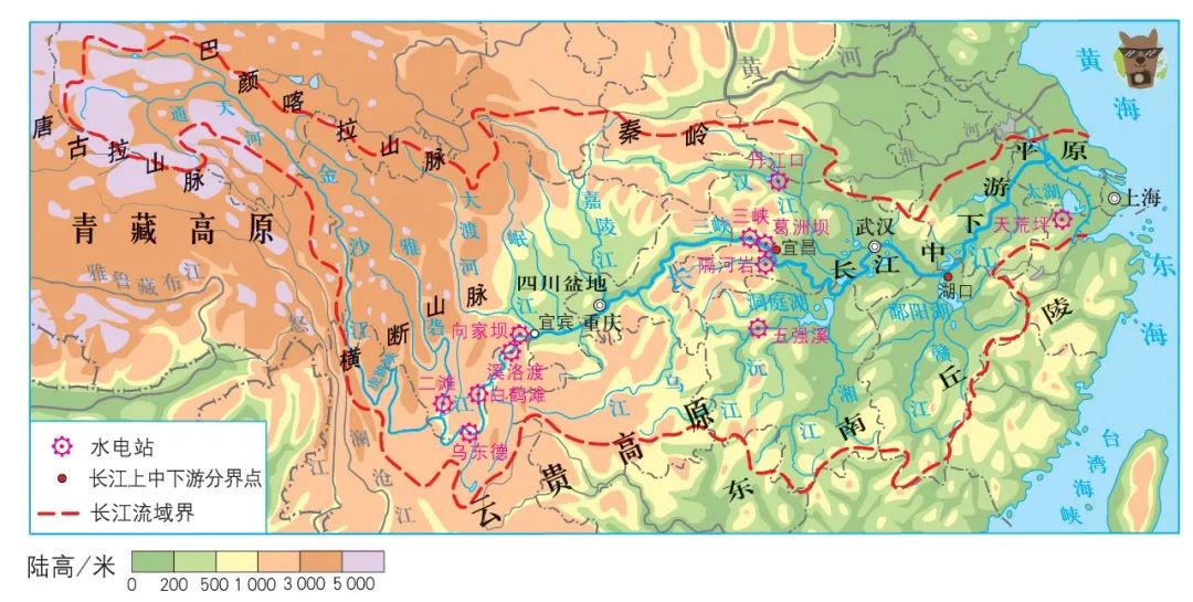 地理长江识图题,长江地理讲解视频