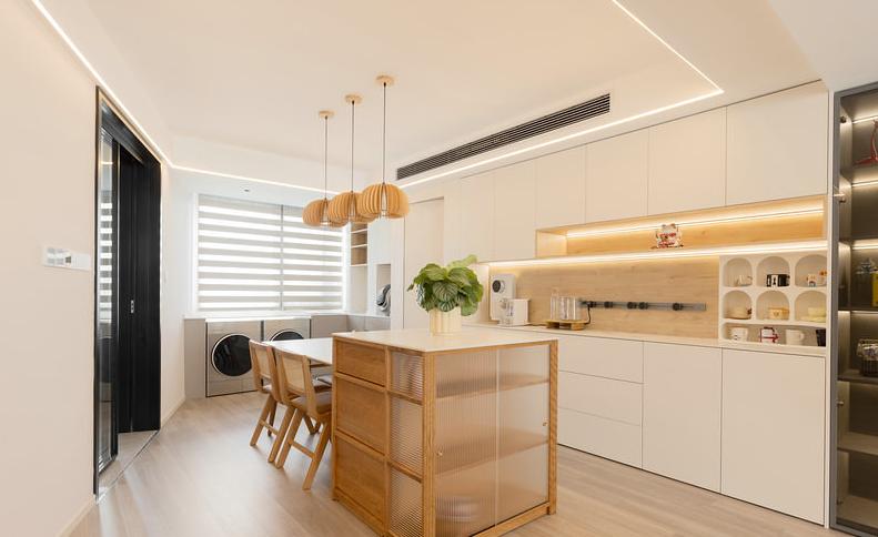 原木风装修115平多少钱,115平原木极简风格