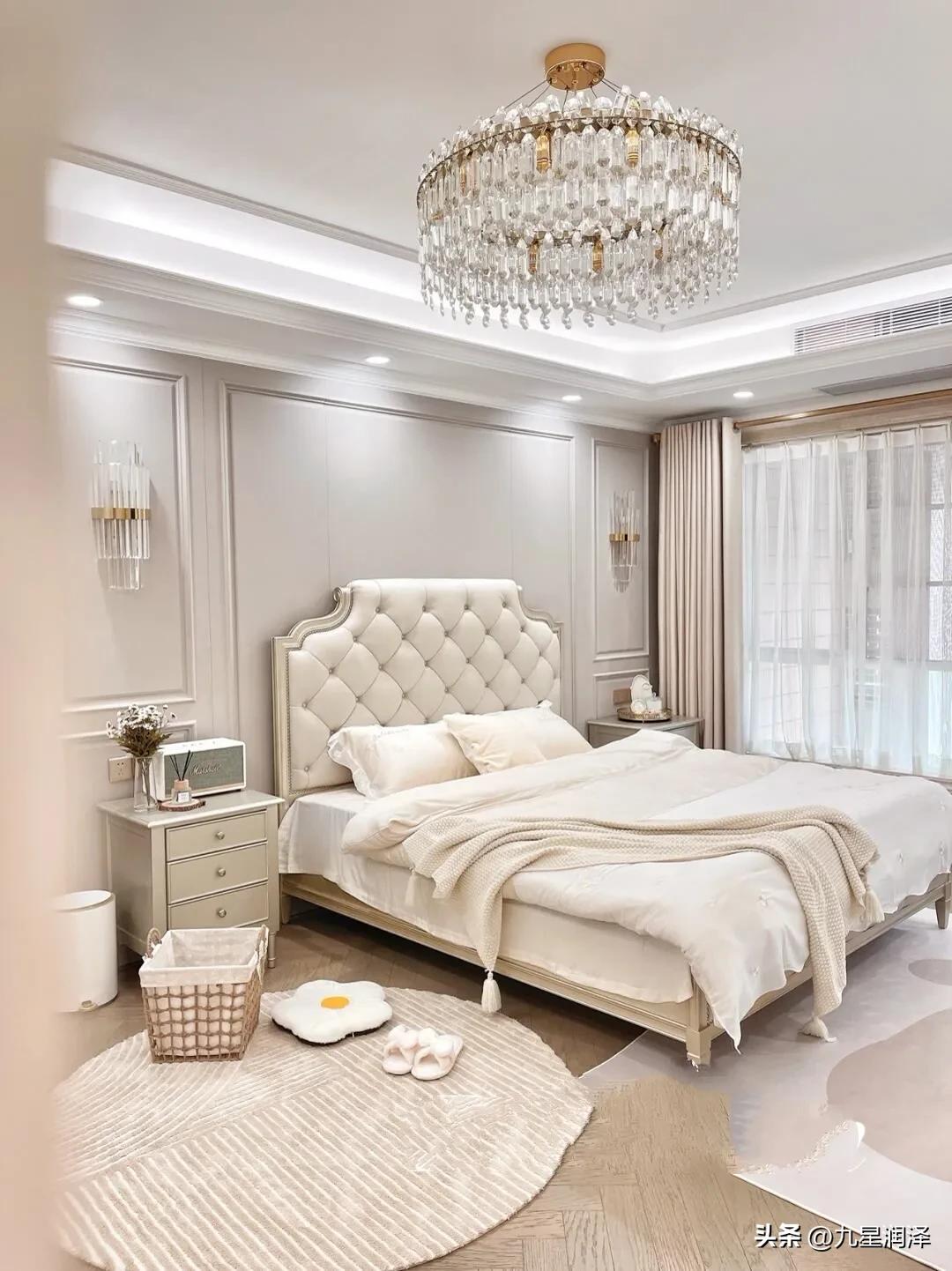 集成墙板床头背景墙装修效果图,床头乳胶漆背景墙装修效果图