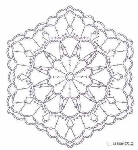 钩针图表,夏河颜最新钩针双色图解