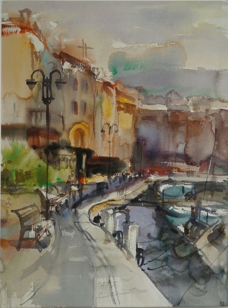 郭宁油画水彩画作品集,诗情画意