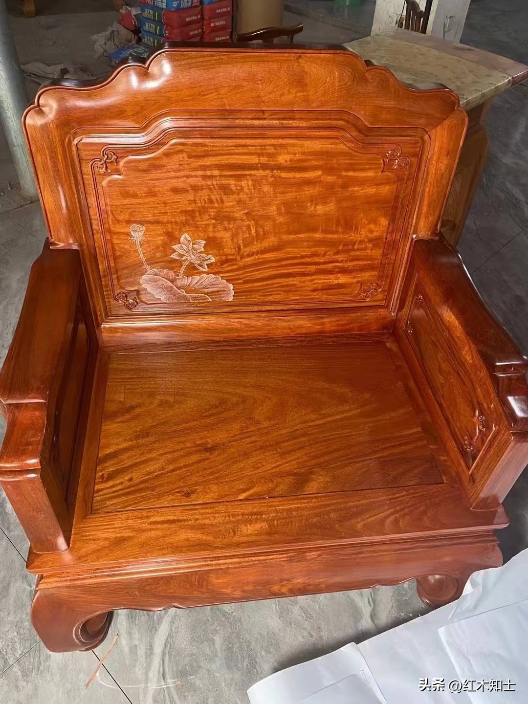 缅甸花梨沙发简约款式图,缅甸花梨超大书卷红木沙发