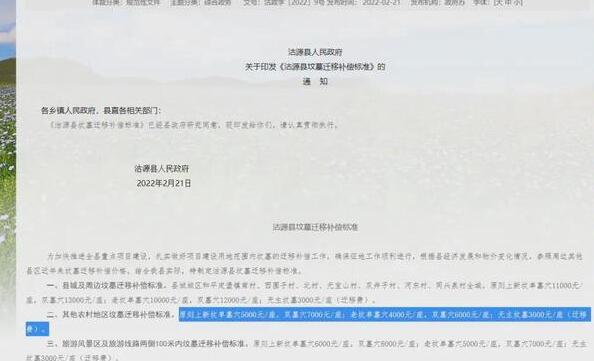 农村墓地征收补偿标准,坟地征收政策