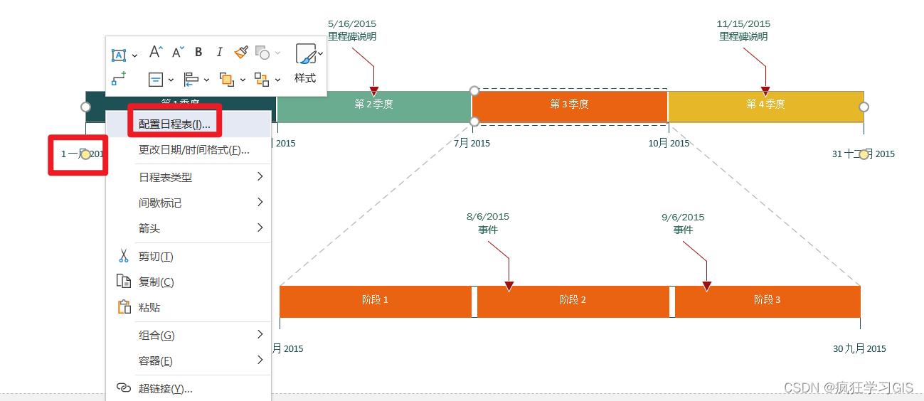 visio教程画时间数轴图,如何制作时间轴visio