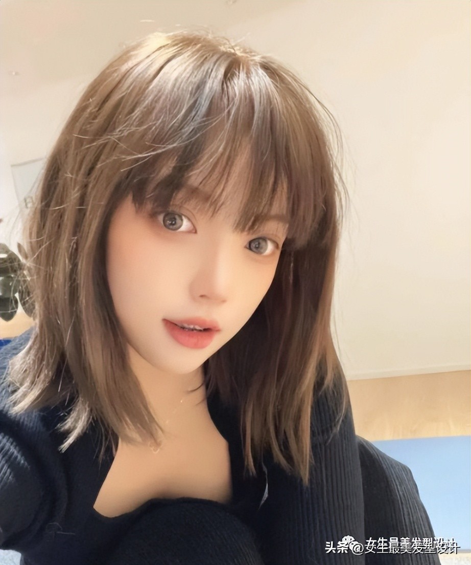 女生又酷又飒齐肩发打理,齐肩短发内扣优雅酷飒发型