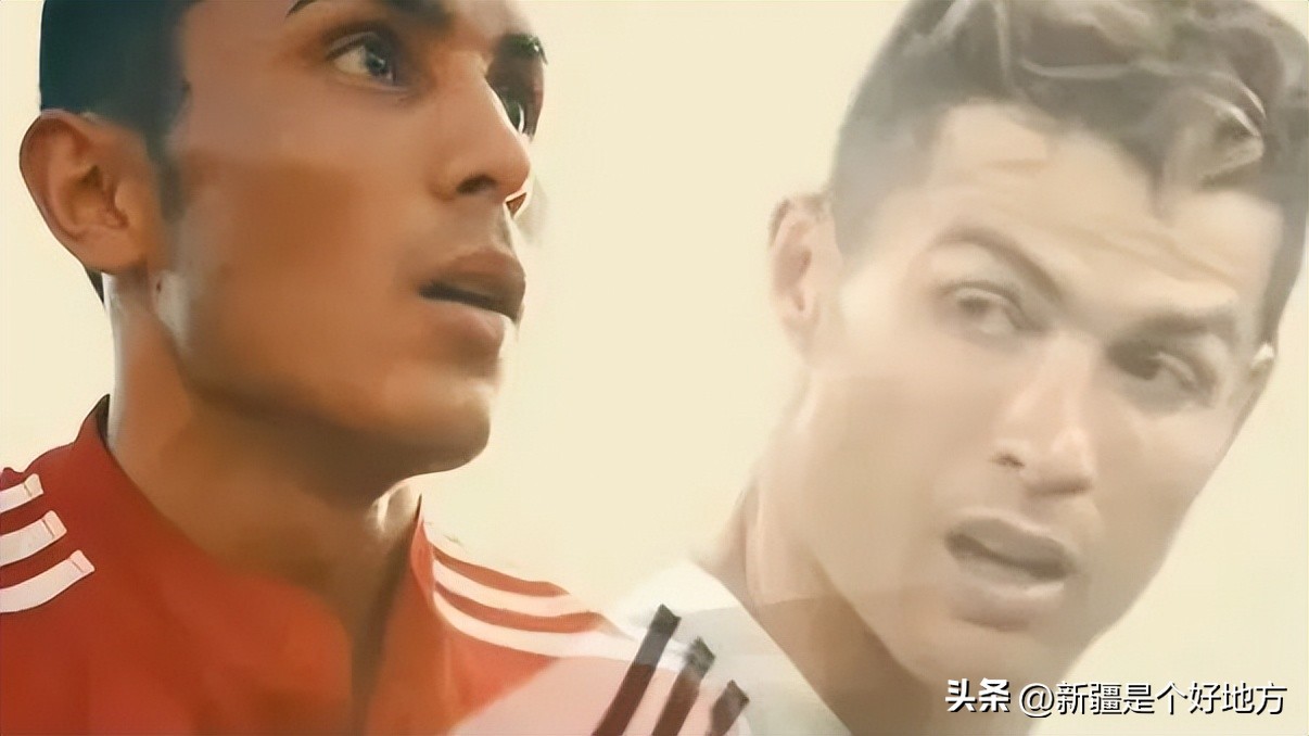 90后小伙酷似梅西,新疆90后足球小伙酷似c罗吃鸡