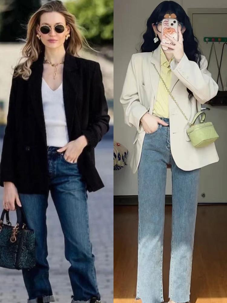 春天穿双面西装搭配什么裤子和鞋,休闲修身西装搭什么裤子好看