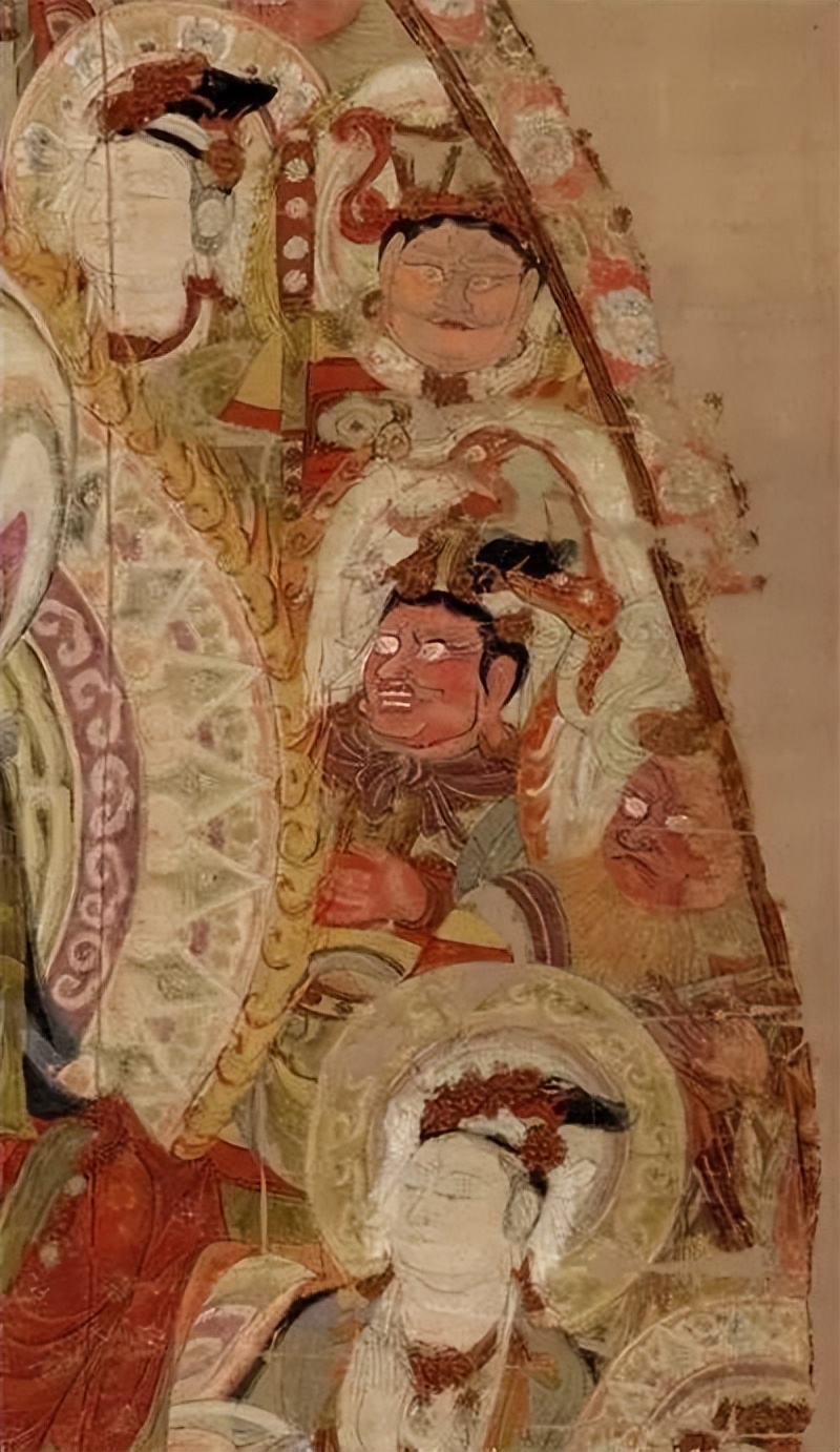 道教佛教题材绘画欣赏,佛教五佛神像绘画