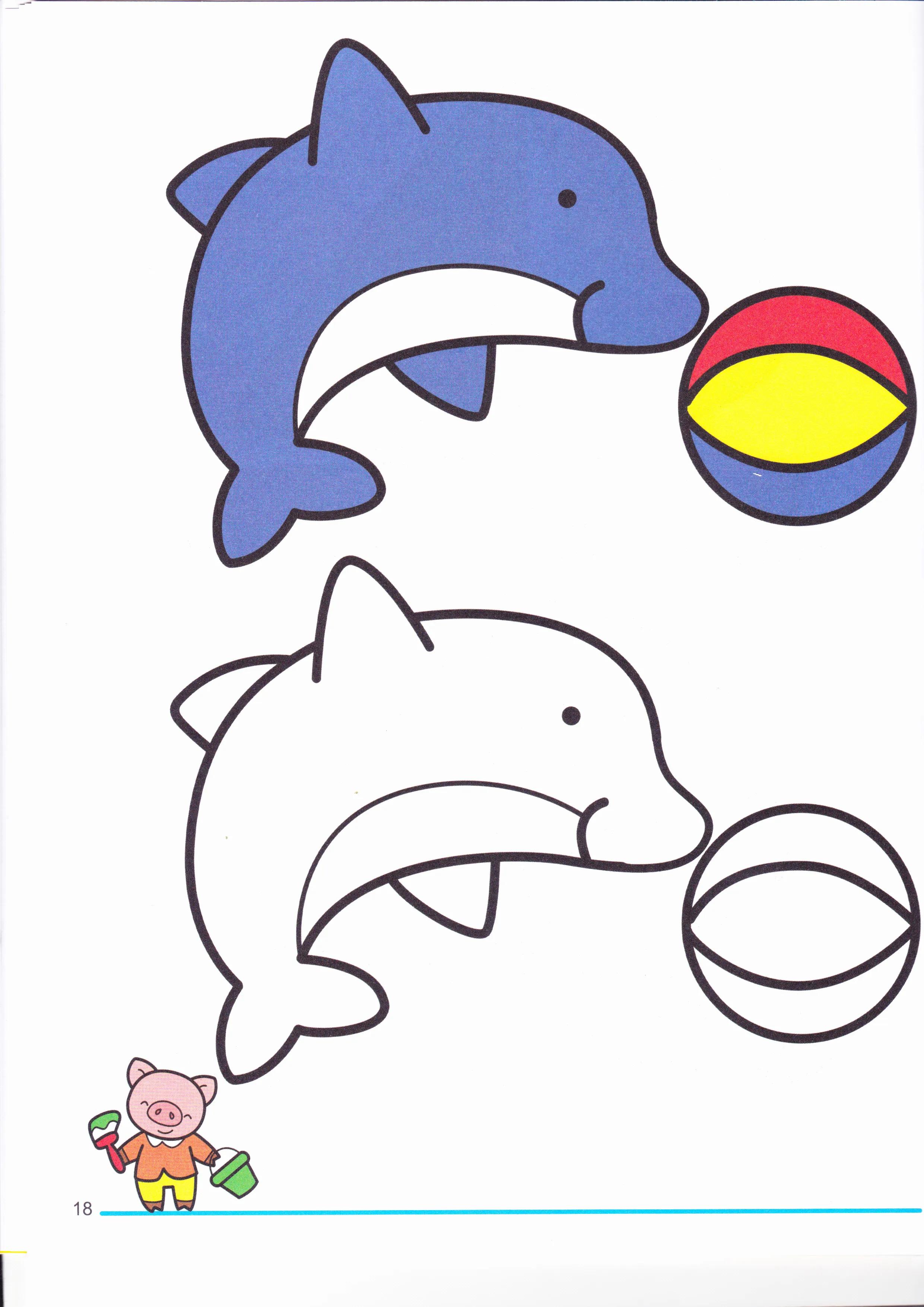 幼儿简笔画涂色图片大全,少儿绘画早教简笔画涂色系列