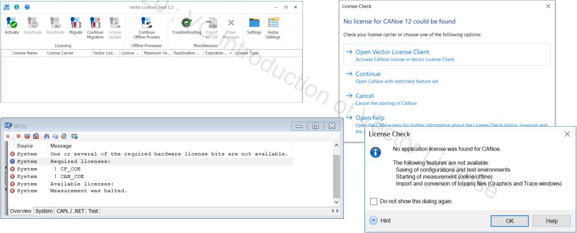 关于使用硬件接口卡及CANoe软件的常见问题和解决方案